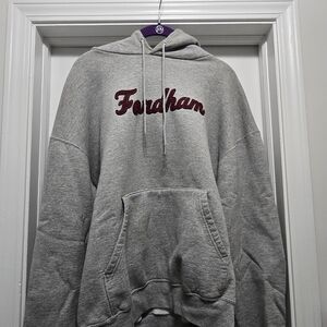 Champion Gray Hoodie with Maroon Lettering